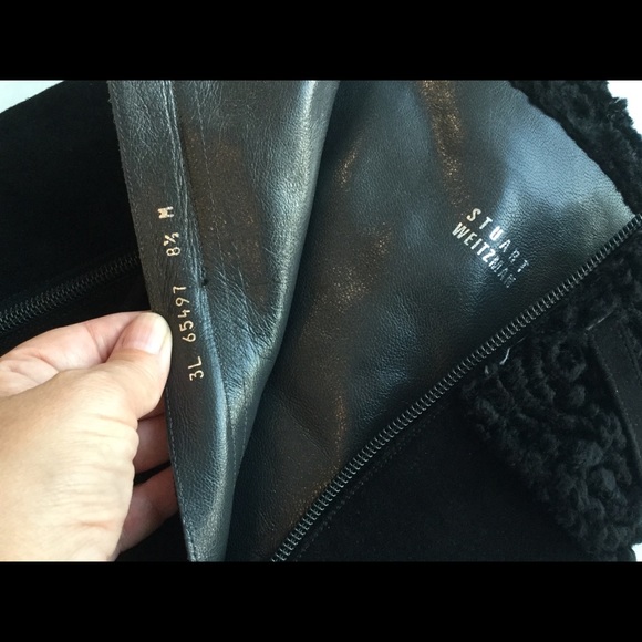 Stuart Weitzman black suede stiletto boots - Picture 5 of 8